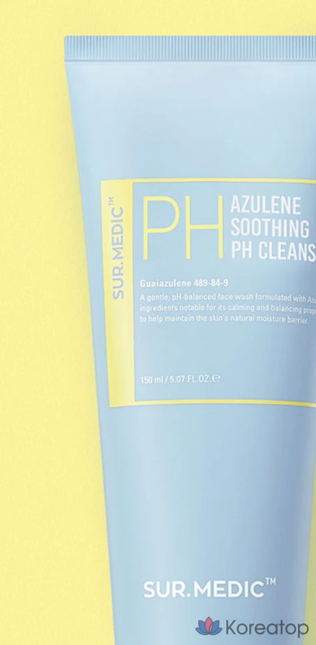 Очищающее средство SUR.MEDIC+ Azulene с мягкой кислотой, 150 мл, 1 шт.
