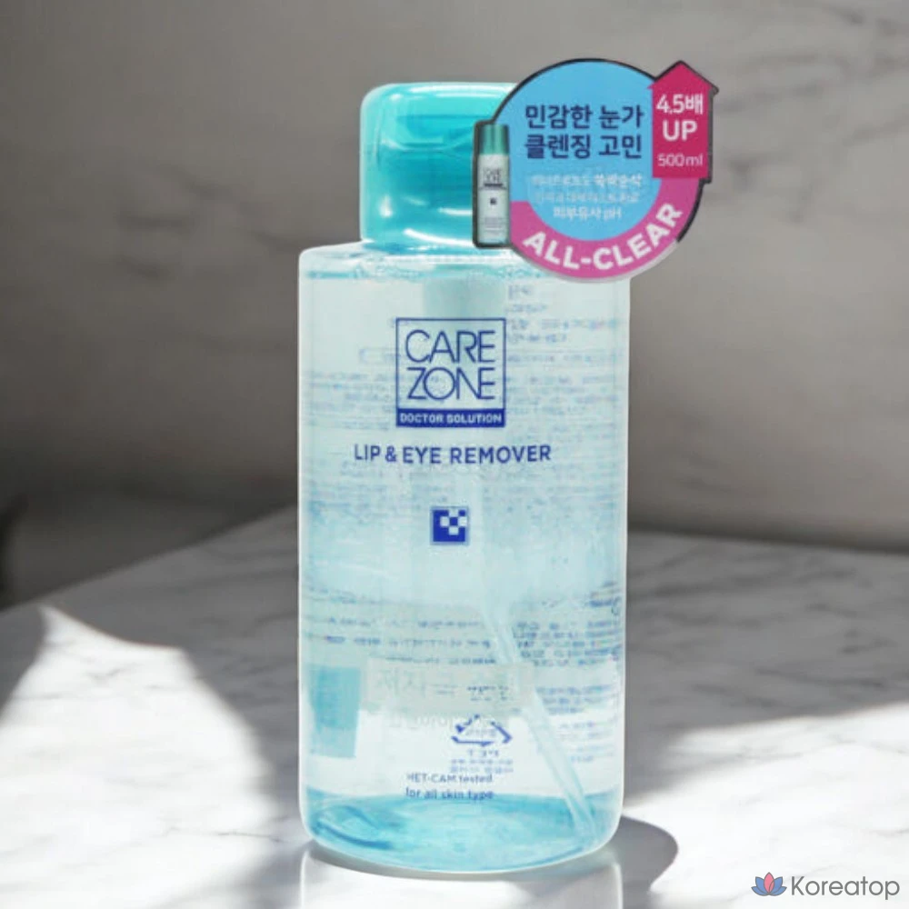 Средство для снятия макияжа с губ и глаз Carezone Doctor Solution с низким уровнем раздражения, 500 мл, 1 шт.