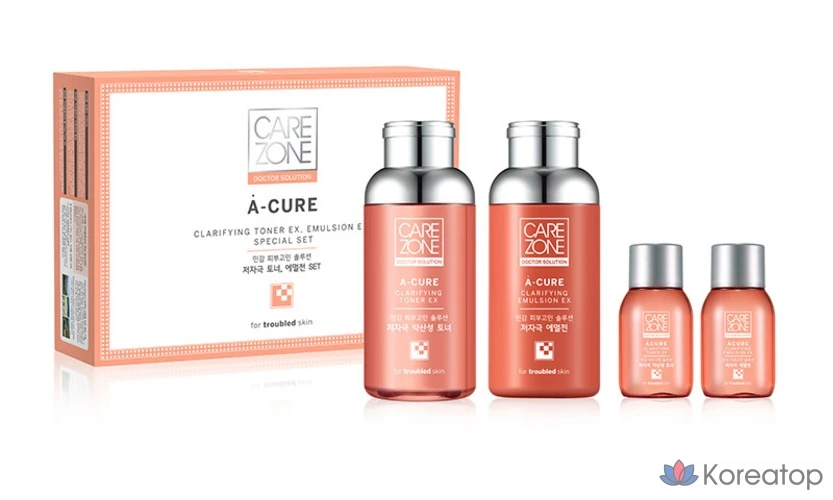 Тоник Carezone Acure Clarifying Toner EX + эмульсия Emulsion EX., фото 2