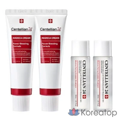Centellian24 Madeca Cream Power Boosting Formula 50 мл x 2 шт. + Тонизирующая эссенция 30 мл x 2 шт., 1 комплект
