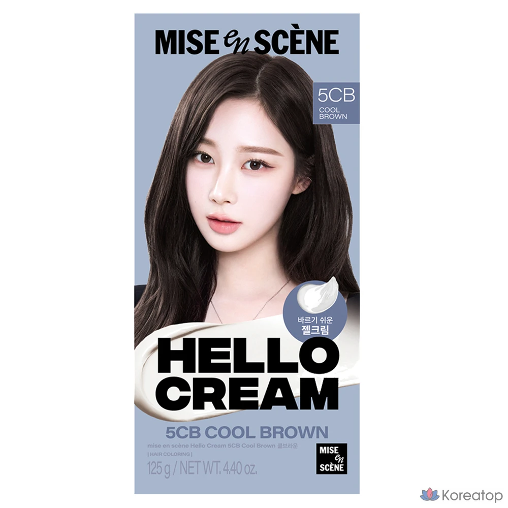 Краска для волос Mise en Scene Hello Cream, оттенок Cool Brown, 1 шт.