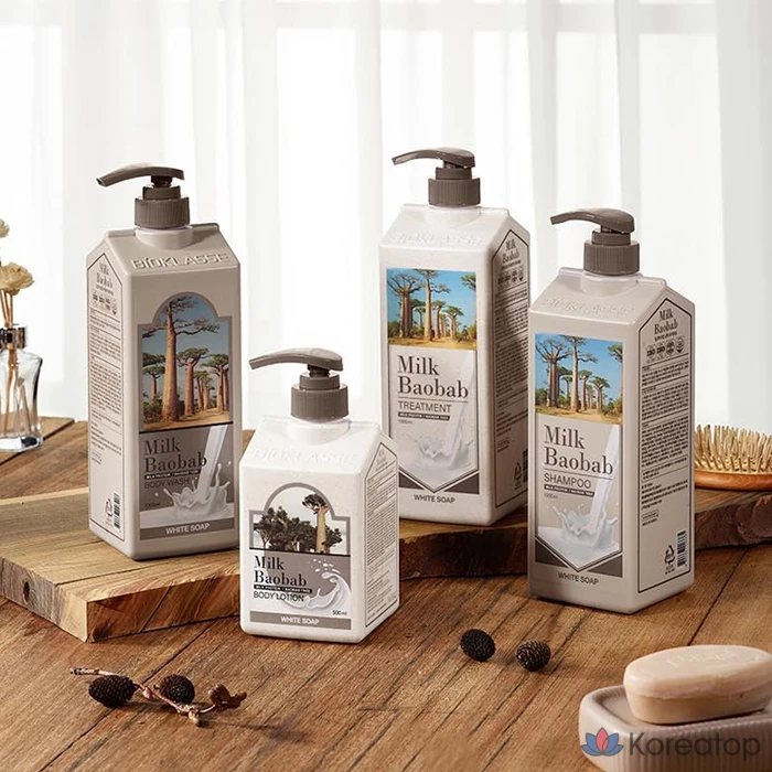 Гель для душа «Milk Baobab» с ароматом белого мыла, 1 л, 1 шт.