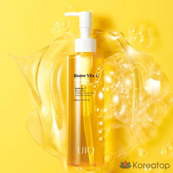 Очищающее масло для лица UIQ Biome Vita C Brightening Cleansing Oil, 1 шт., 200 мл