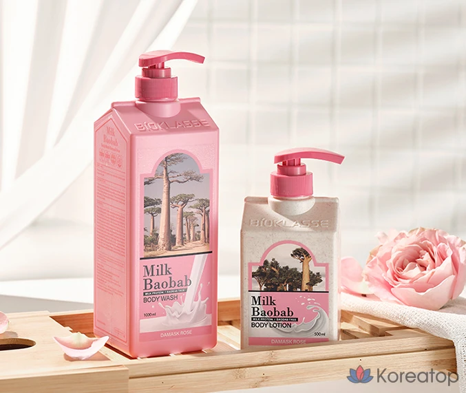 Гель для душа Milk Baobab с ароматом дамасской розы, 1 л, упаковка из 6 штук., фото 3