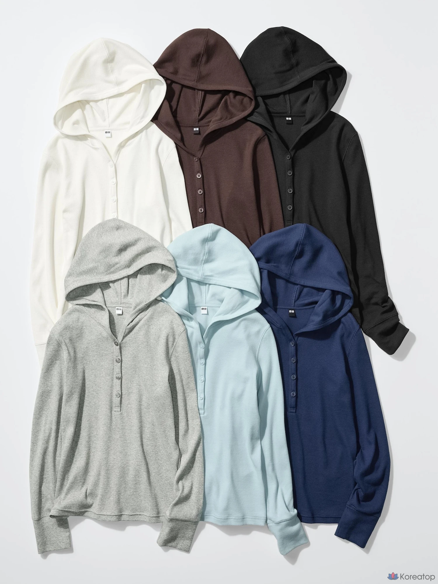 Лонгслив Uniqlo Hooded Rib T