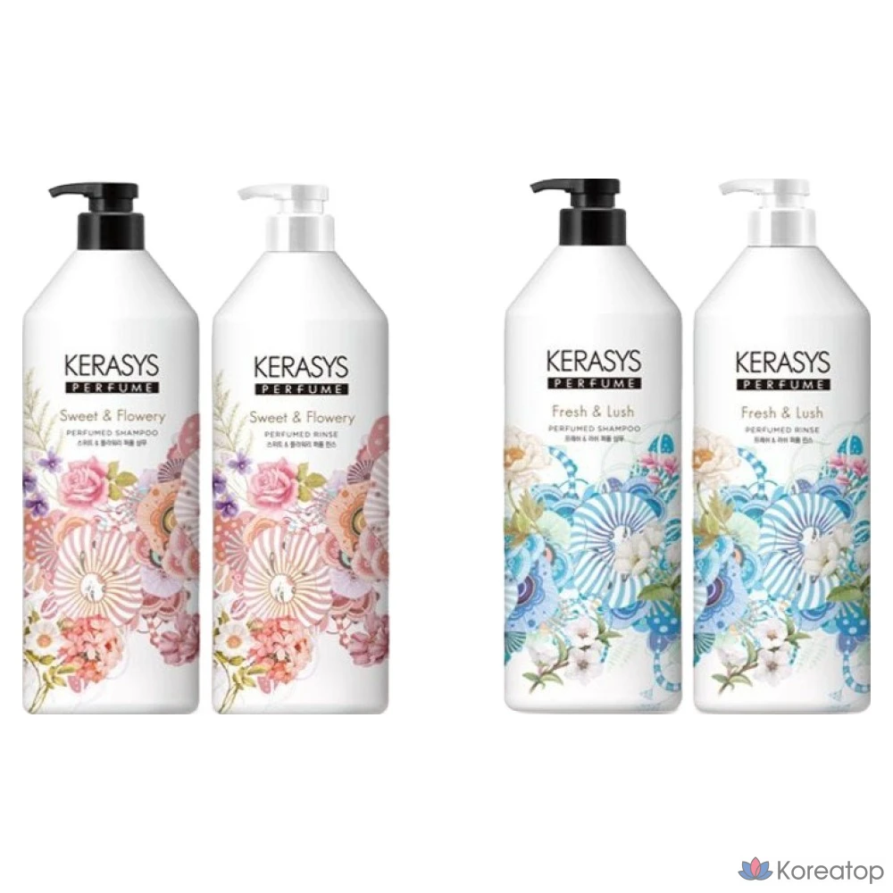 Парфюмерный ополаскиватель KeraSys Sweet & Flowery, 1 л, 1 шт.