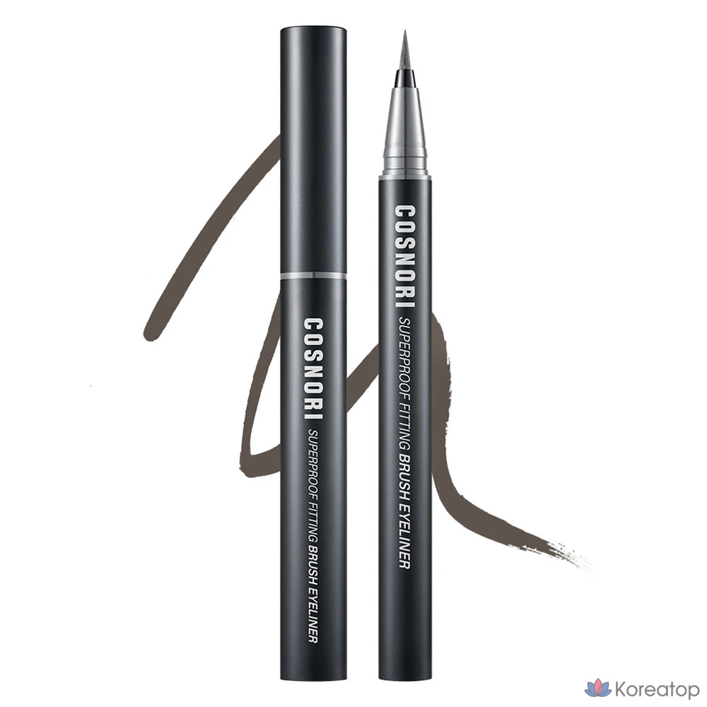 Подводка для глаз Cosnori Superproof Fitting Brush Eyeliner, 0.6g, 04 Ash Gray, 1 шт.