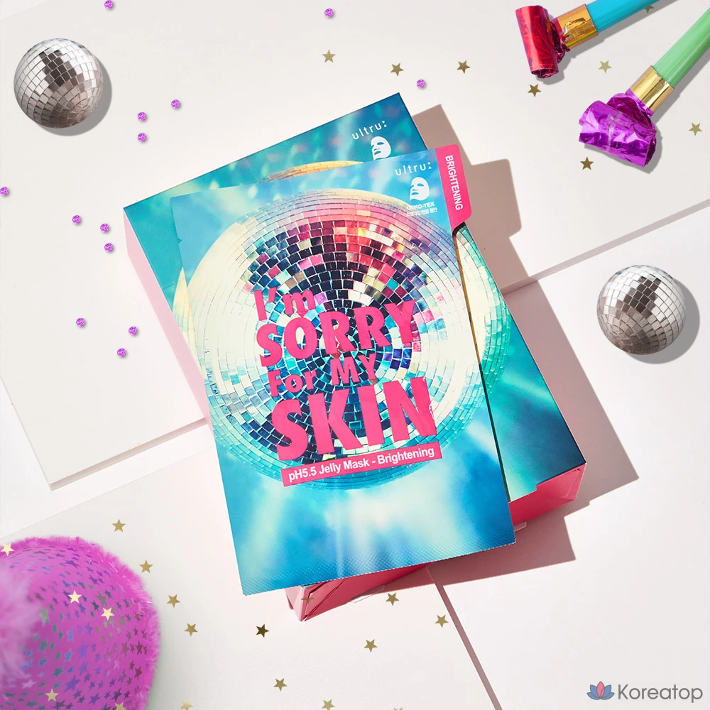 Маска-гель для лица I'm Sorry for My Skin pH5.5, осветляющая, для выравнивания тона кожи, 33 мл, 10 листов, 1 упаковка, 10 штук, фото 3