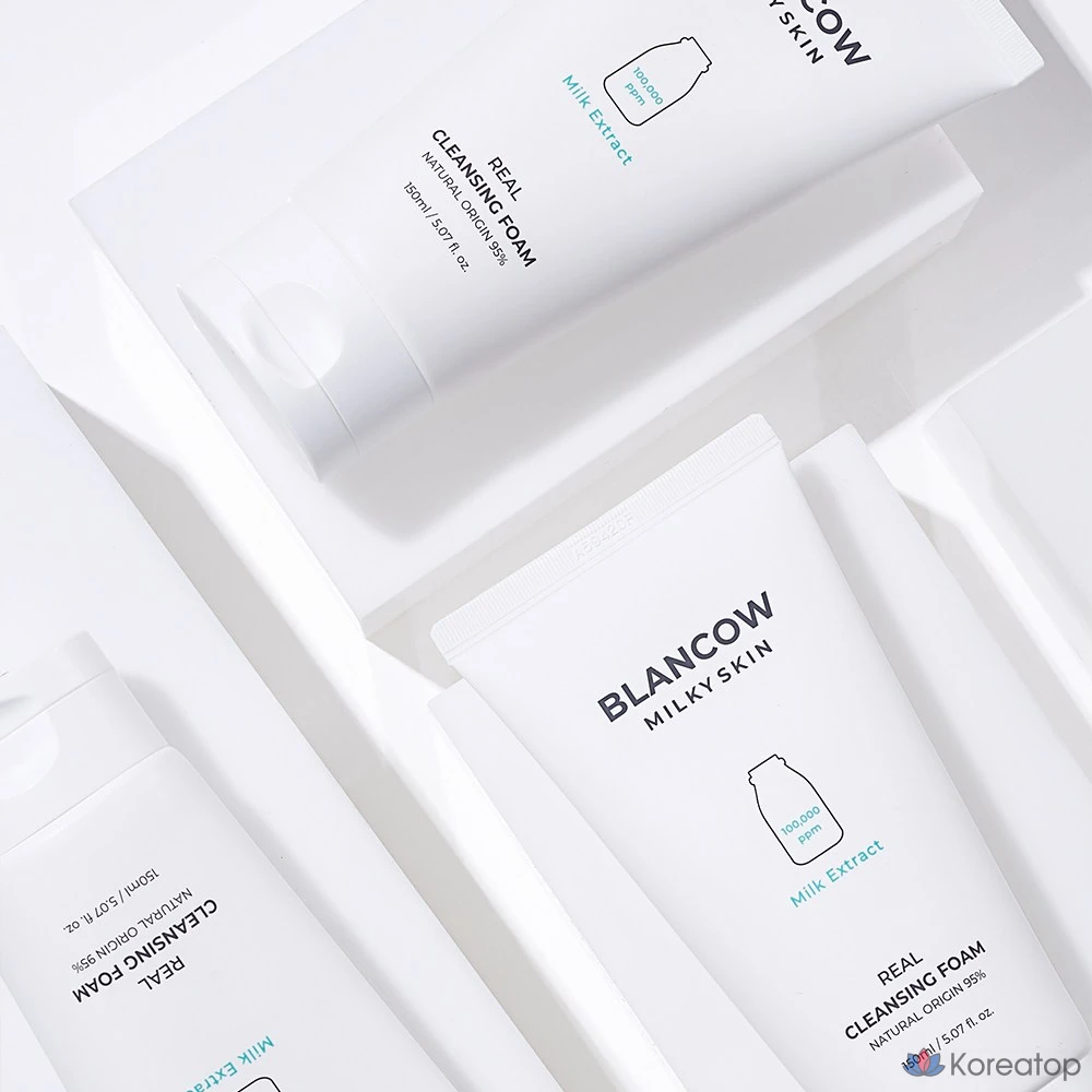 Очищающая пенка Blancow Real Milk Cleansing Foam, 1 шт., 150 мл.