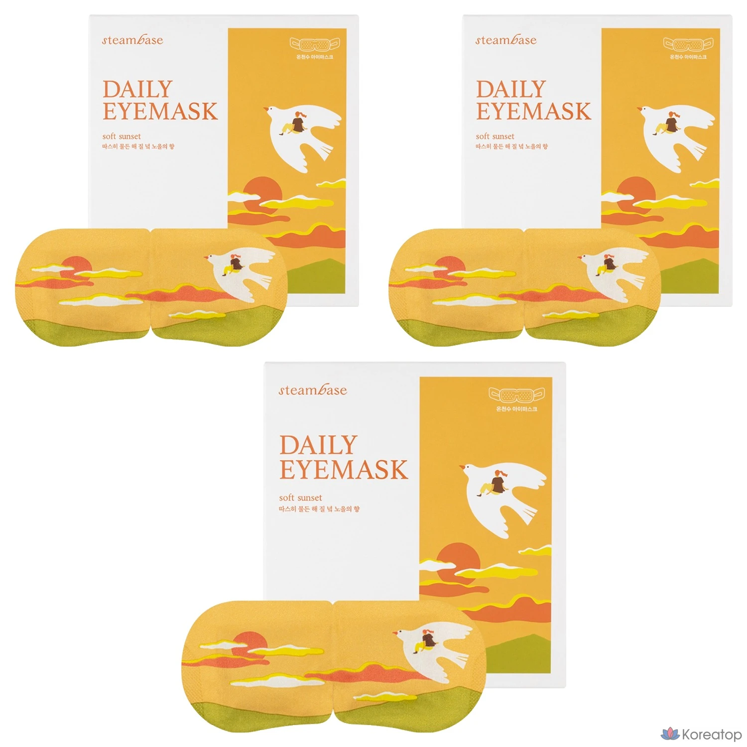 Маска для глаз Steambase с ароматом заката, 3 упаковки, 5 штук