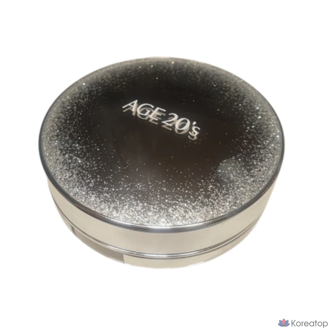 Набор Age 20's Sparkle Case + сменный блок 12,5 г x 2 шт. + ампула 10 мл x 4 шт., № 23 Белый бежевый, 1 шт.