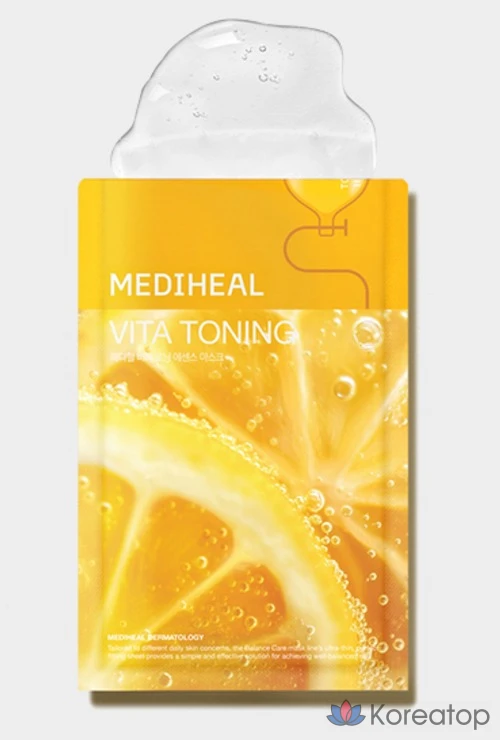 Тканевая маска для лица MEDIHEAL Vita Toning Essence Mask, 20 мл, 30 шт., фото 3
