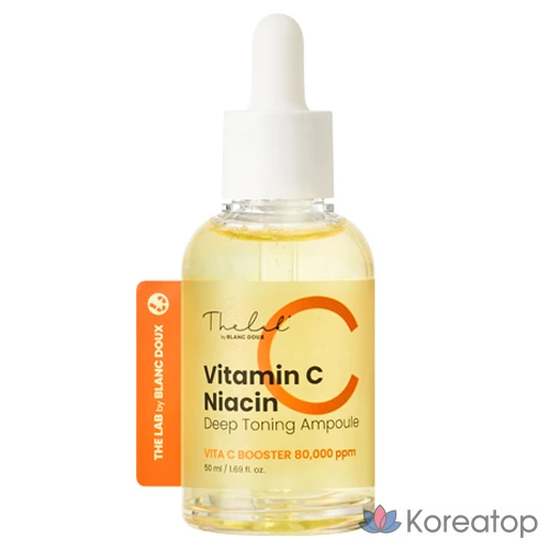 Отбеливающая ампула THE LAB by blanc doux с витамином С и ниацином для глубокого тонизирования кожи, 50 мл, 1 шт.