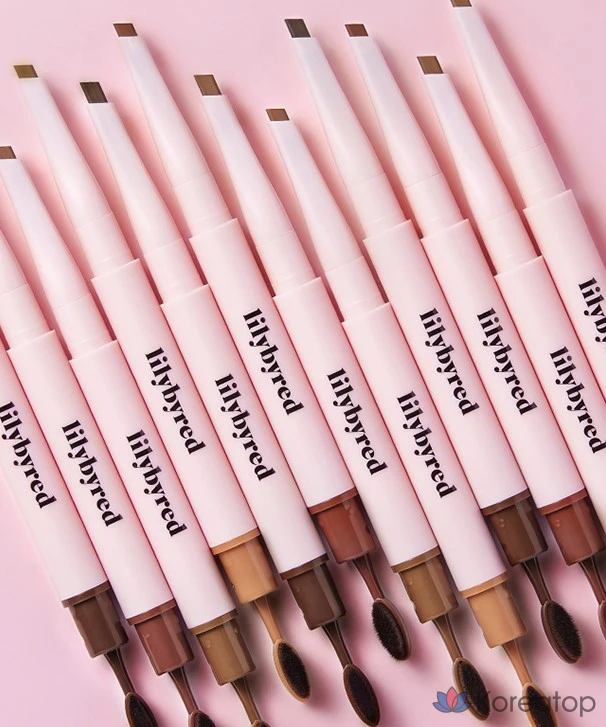 Карандаш для бровей Lilybyred Hard Flat Brow Pencil, 0,17 г, цвет 05 пепельно-коричневый, 1 шт., фото 3