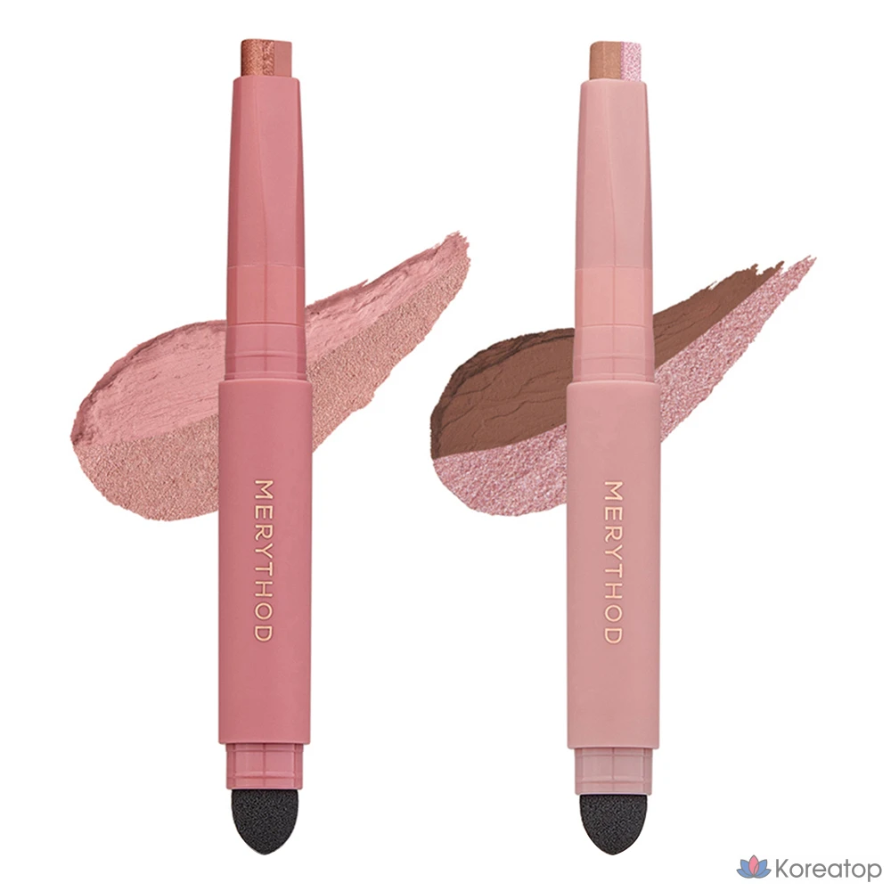 Набор из двух двухцветных теней Merythod Two-Tone Shadow, 0,9 г, оттенки: Mauve Petal и Mauve Brown, 1 шт.