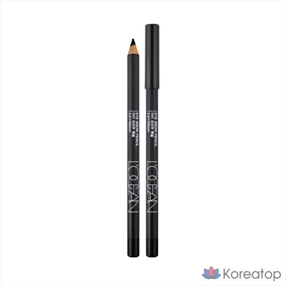 Деревянный карандаш для бровей Roseang, 3,8 x 3,8 x 3 см, черный, 1 шт.