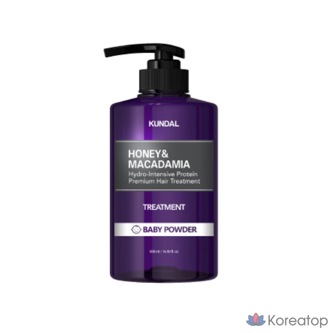 Набор для ухода за телом Kundal Hair Body из 4 предметов, аромат детской присыпки, 1 комплект.