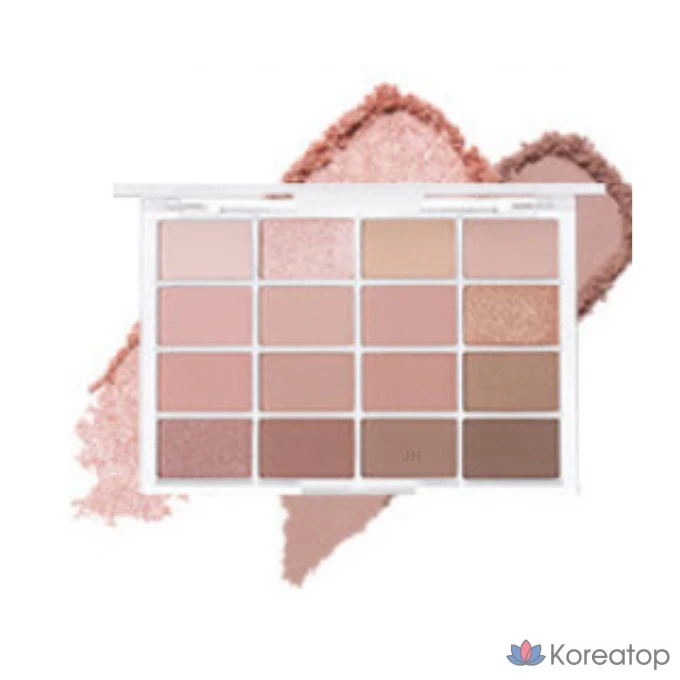 Палетка теней для век WAKEMAKE Soft Blurring Eye Palette, 16 цветов, 14 г, 1 шт., № 5 Mute Coral Blurring - Warm Pink Brown