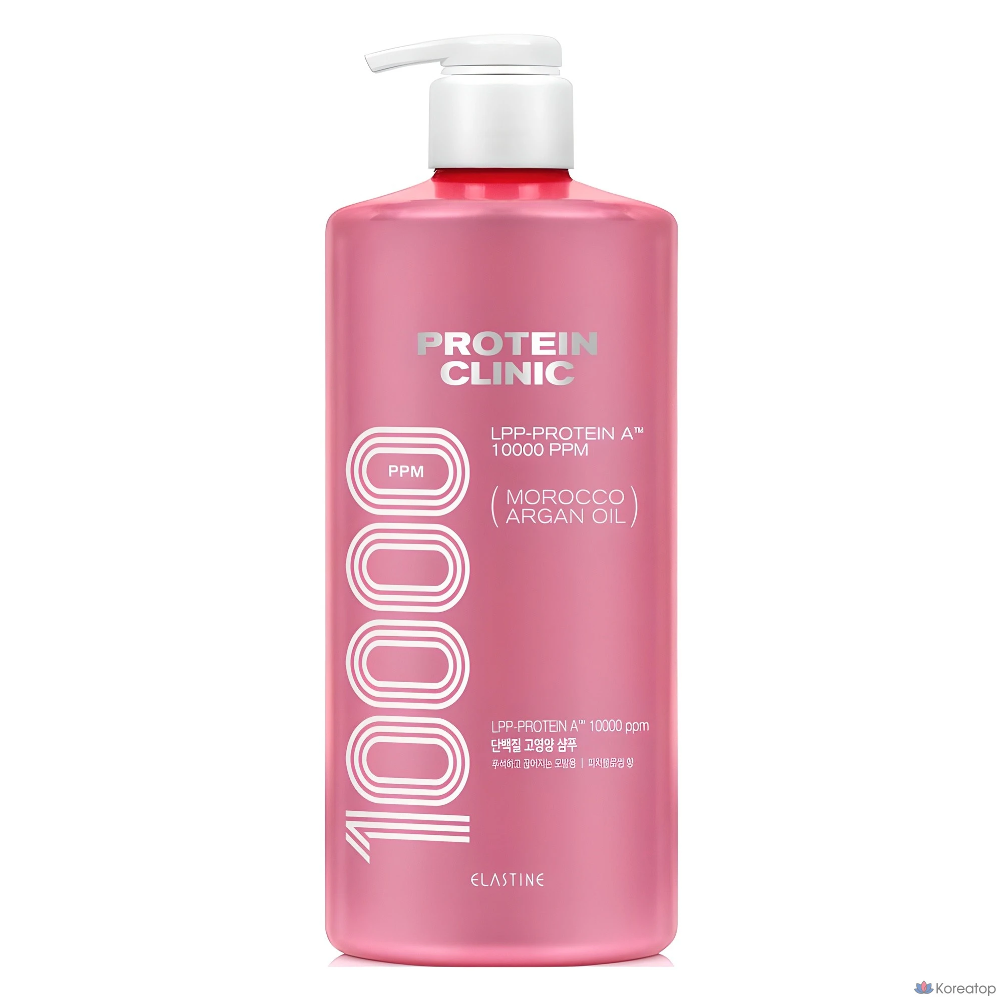 Шампунь Elastine Protein Clinic 10000 с марокканским аргановым маслом, с ароматом персикового цветка, 1 л, 1 шт.