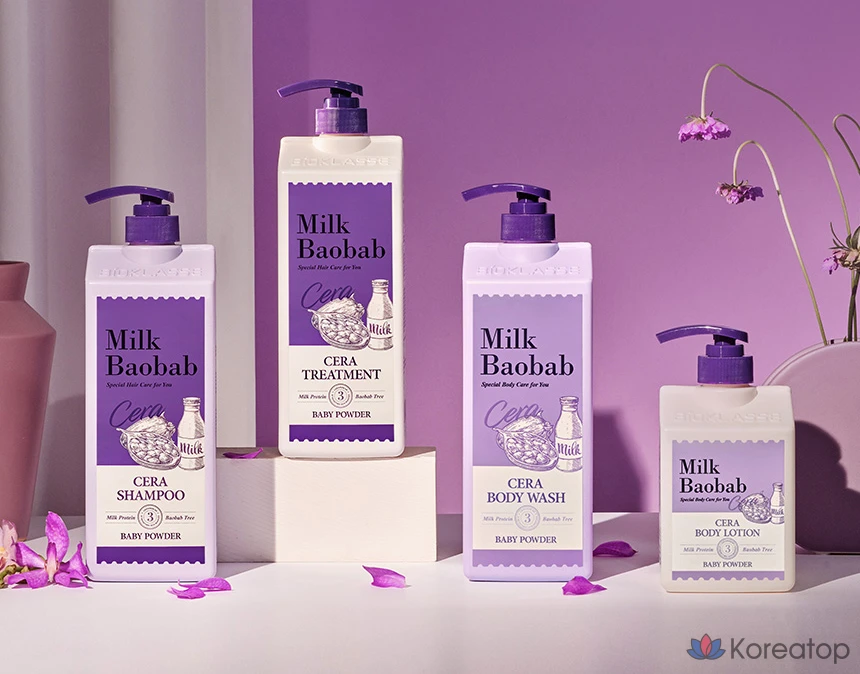 Детская присыпка Milk Baobab Cera Shampoo 1200 мл x 1 шт. + Средство для ухода Cera Treatment 1200 мл x 1 шт., 1 комплект