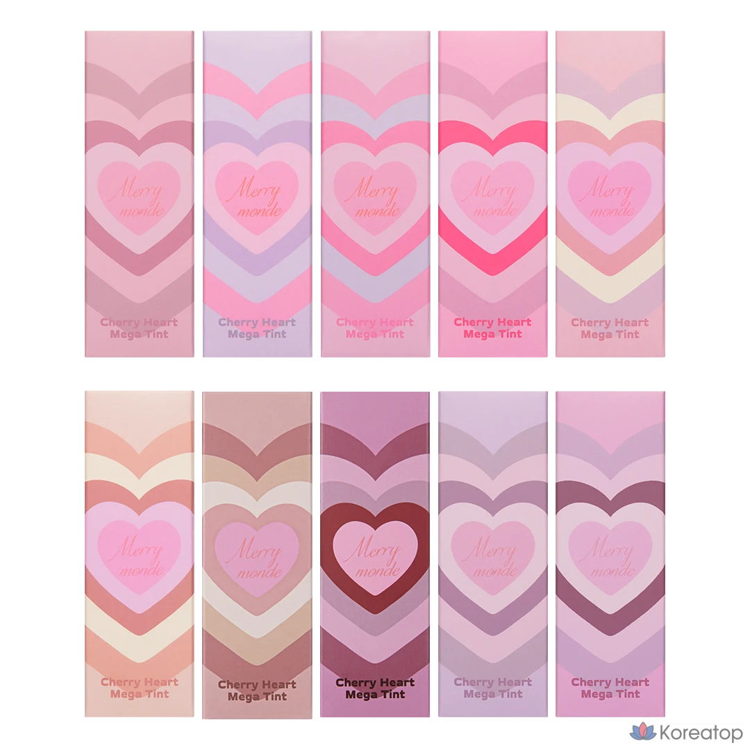 Тинт для губ Heartpercent Merrymond Cherry Heart Mega Tint, оттенок Berry Cherry, 1 шт., фото 10