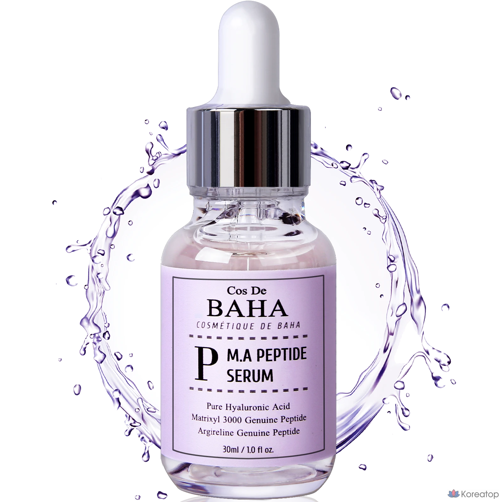 Cos De Baha P Peptide Skin Wrinkle Whitening Functional Serum Facial Elasticity Ampoule, 30ml 60ml, 1 шт.