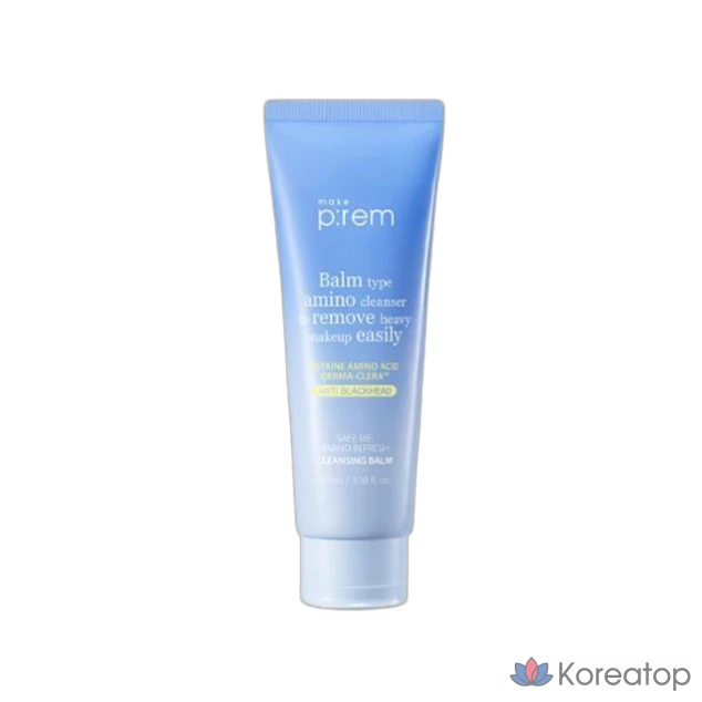 Очищающий бальзам MAKE P:REM Safe Me Amino Refresh для глубокого очищения пор от черных и белых точек, 1 шт.