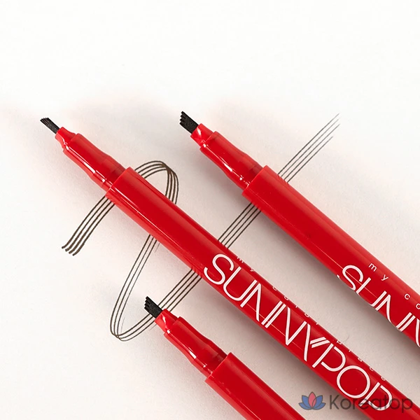 Карандаш для татуажа бровей, нестираемый, натуральный коричневый, 1 шт.