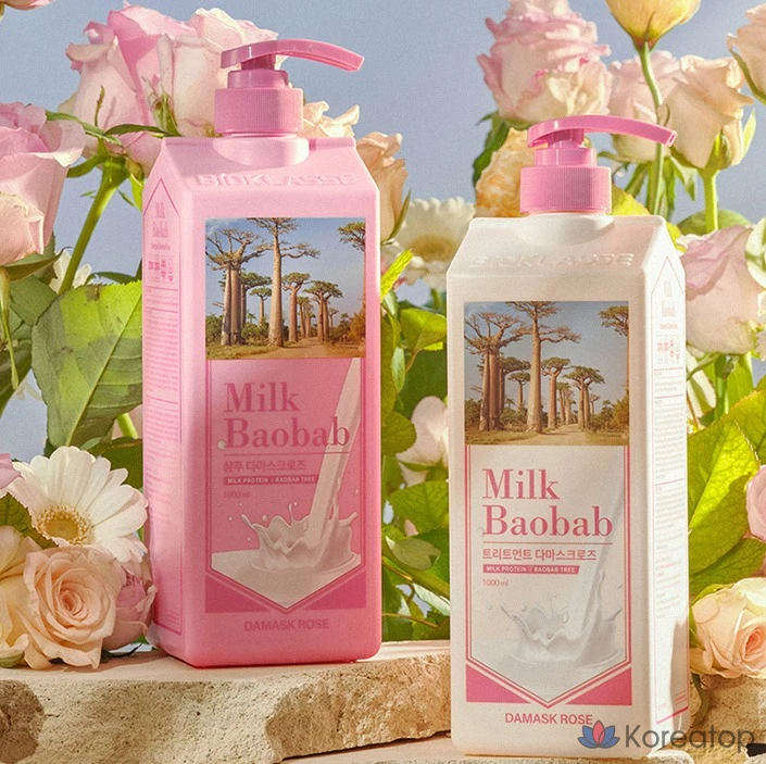 Шампунь Milk Baobab с ароматом дамасской розы, 1 л, упаковка из 6 штук., фото 3