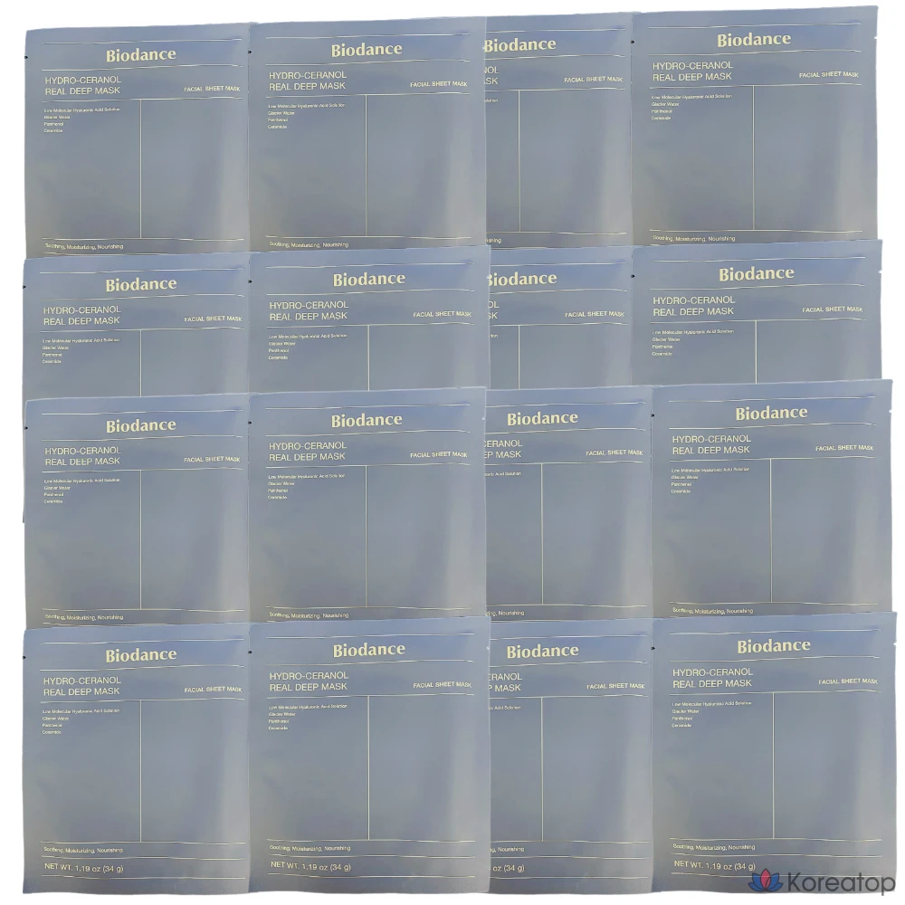 Тканевая маска для лица Biodance Hydro Ceranol Real Deep Mask, 16 шт.