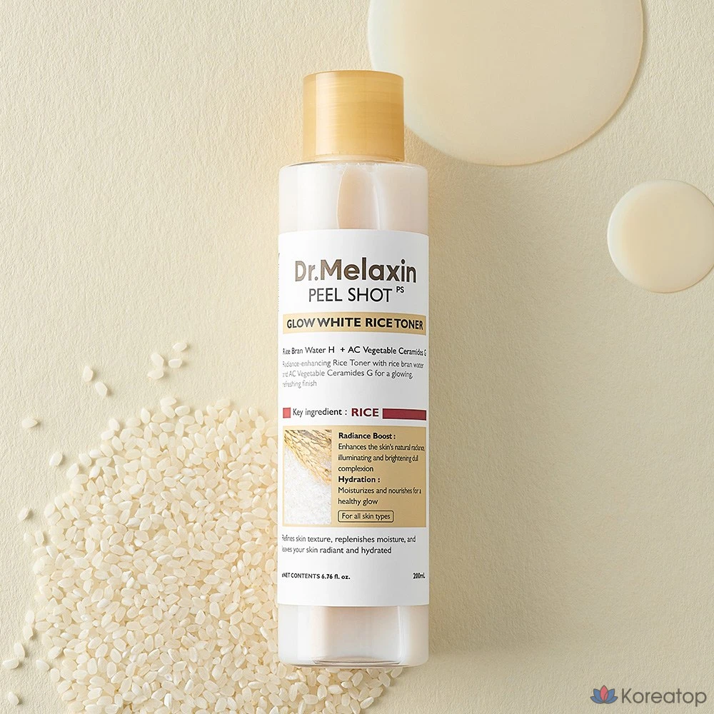 Тоник для лица Dr.Melaxin Peelshot Rice Skin Toner, 1 шт., 200 мл