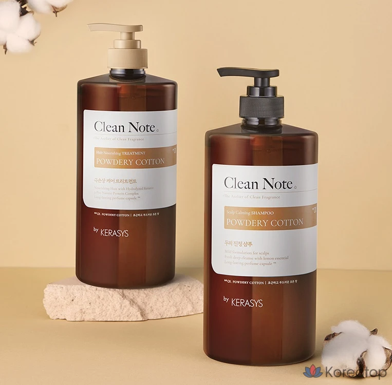 Шампунь KeraSys Clean Note с ароматом пудрового хлопка, 1 л, 1 шт.