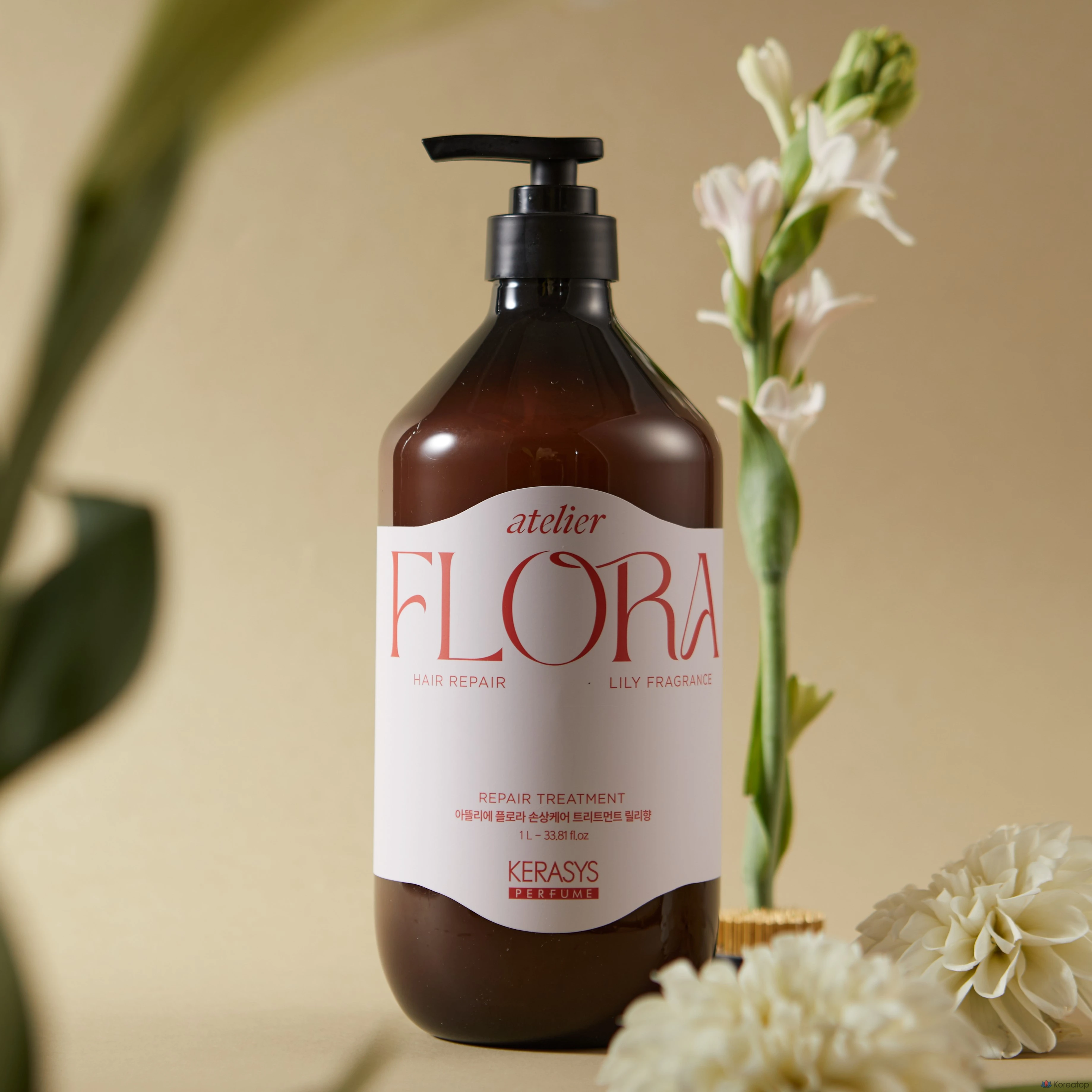 Парфюмерная композиция KeraSys Perfume Atelier Flora Damage Care Fresh Flower Treatment с ароматом лилии, 1 шт., 1 л.
