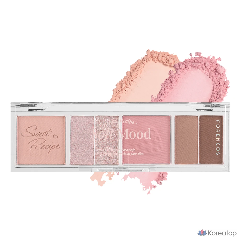 Палетка теней для век Forencos Soft Mood Eye Palette, 02 Berry Latte, 1 шт.