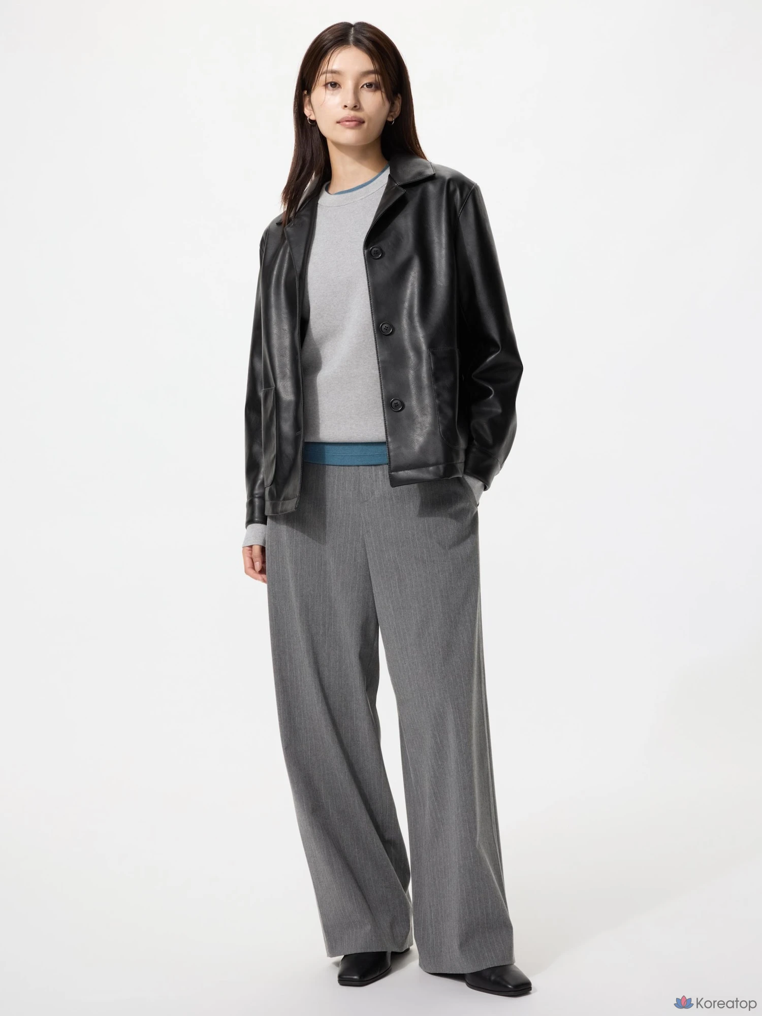 Брюки Uniqlo Smart Easy Pants, в полоску