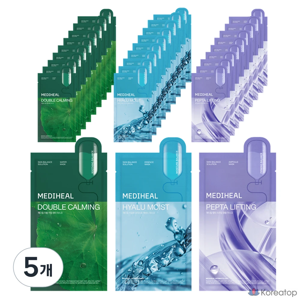 Тканевая маска для лица MEDIHEAL Daily Solution Mask 3-piece Set, 150 шт.
