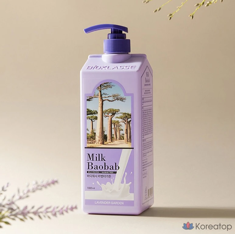 Гель для душа Milk Baobab с ароматом лаванды, 1 л, 1 шт.