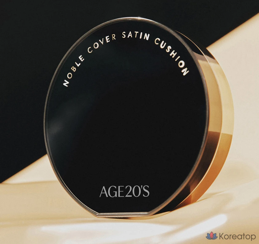 Набор из 1 тюбика атласной губной подушечки Noble Cover Satin Cushion 12 г + сменный блок 12 г, нейтральный цвет слоновой кости.