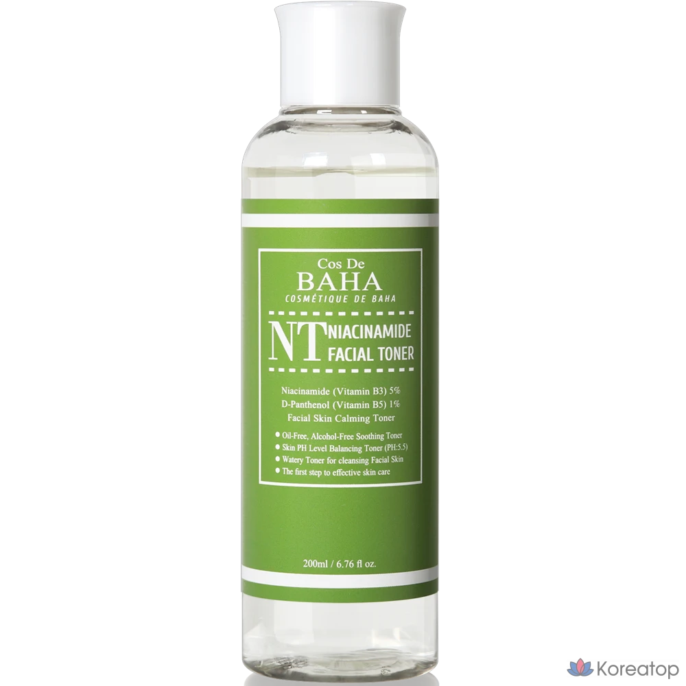 Cos De Baha NT Ниацинамид Тоник для кожи, отбеливающий, функциональное косметическое средство, 200 мл, 1 шт.