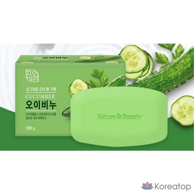 Натуральное мыло Mukunghwa с огурцом, 90 г (3 шт. + 1 шт.), 90 г