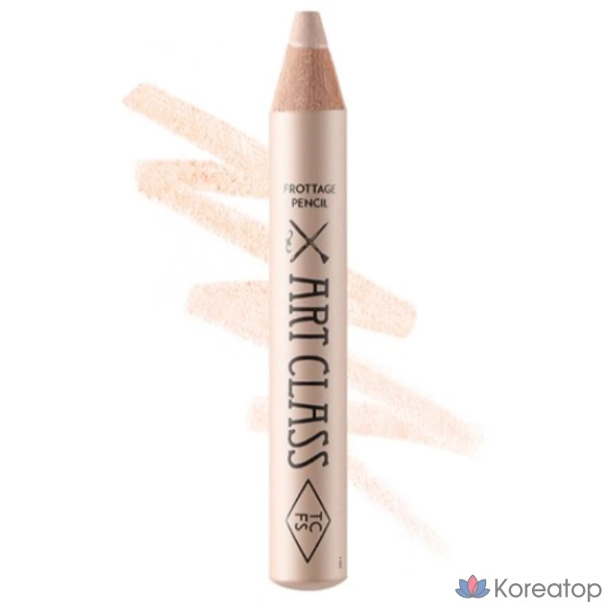 Карандаш для теней Too cool for school Art Class Frottage, оттенок Shining Linen (бежевый), 1 шт.