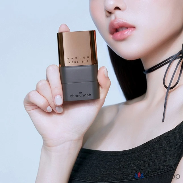 Тональный крем-стик CHOSUNGAH Mega Fit Stick Foundation Master SPF50+ PA++++, 16 г, 1 шт., 01 СВЕТЛО-БЕЖЕВЫЙ, фото 5