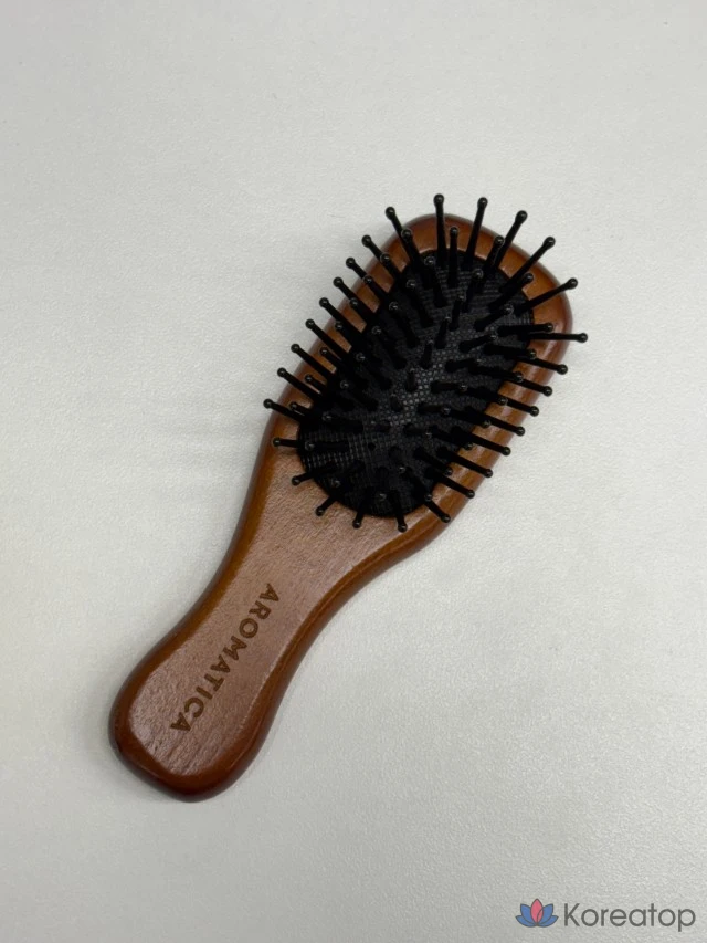 Деревянная щетка для кожи головы Aromatica, маленький размер S, 40x120 мм, деревянная расческа, мини-расческа для путешествий.