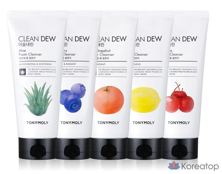 Пенка для умывания Tony Moly Dewy Foam Cleanser с красным грейпфрутом, 180 мл, 1 шт.