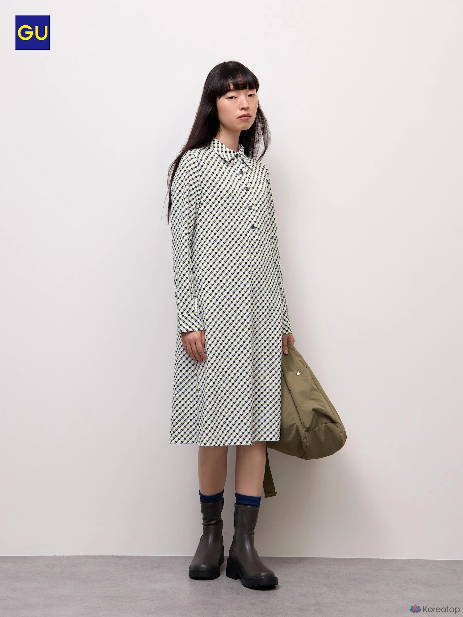 Платье Uniqlo Jersey Shirt Dress