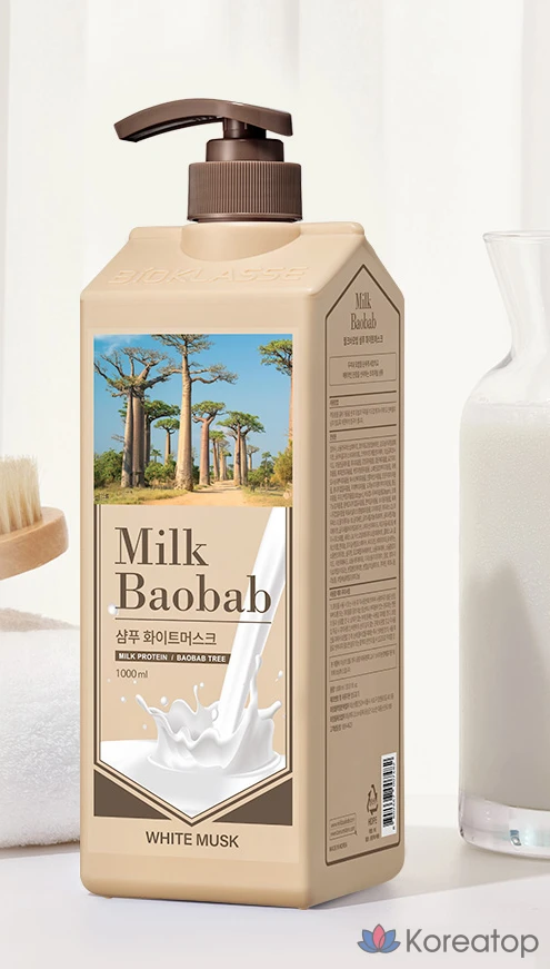 Шампунь Milk Baobab с ароматом белого мускуса, 1 л, 1 шт., фото 3