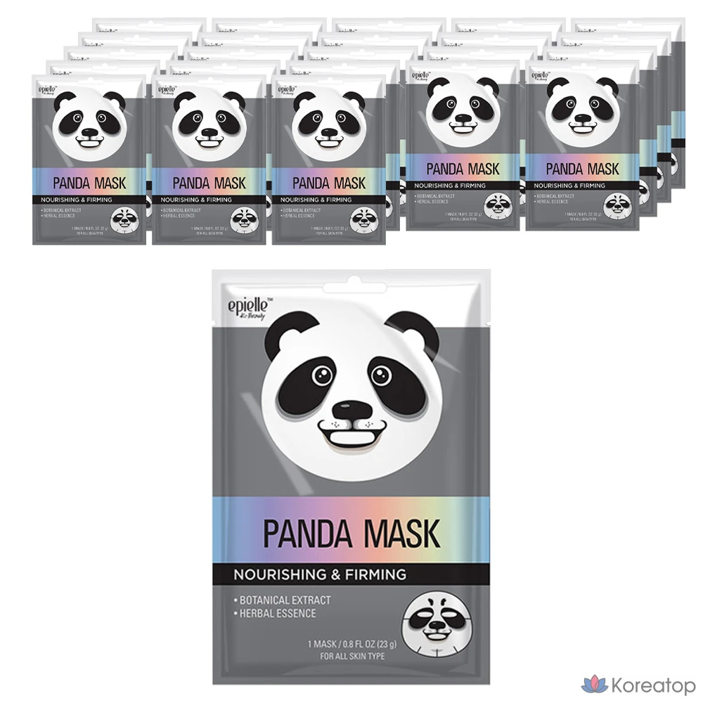Набор масок с изображением панды Epielle, 1 упаковка, 24 листа.