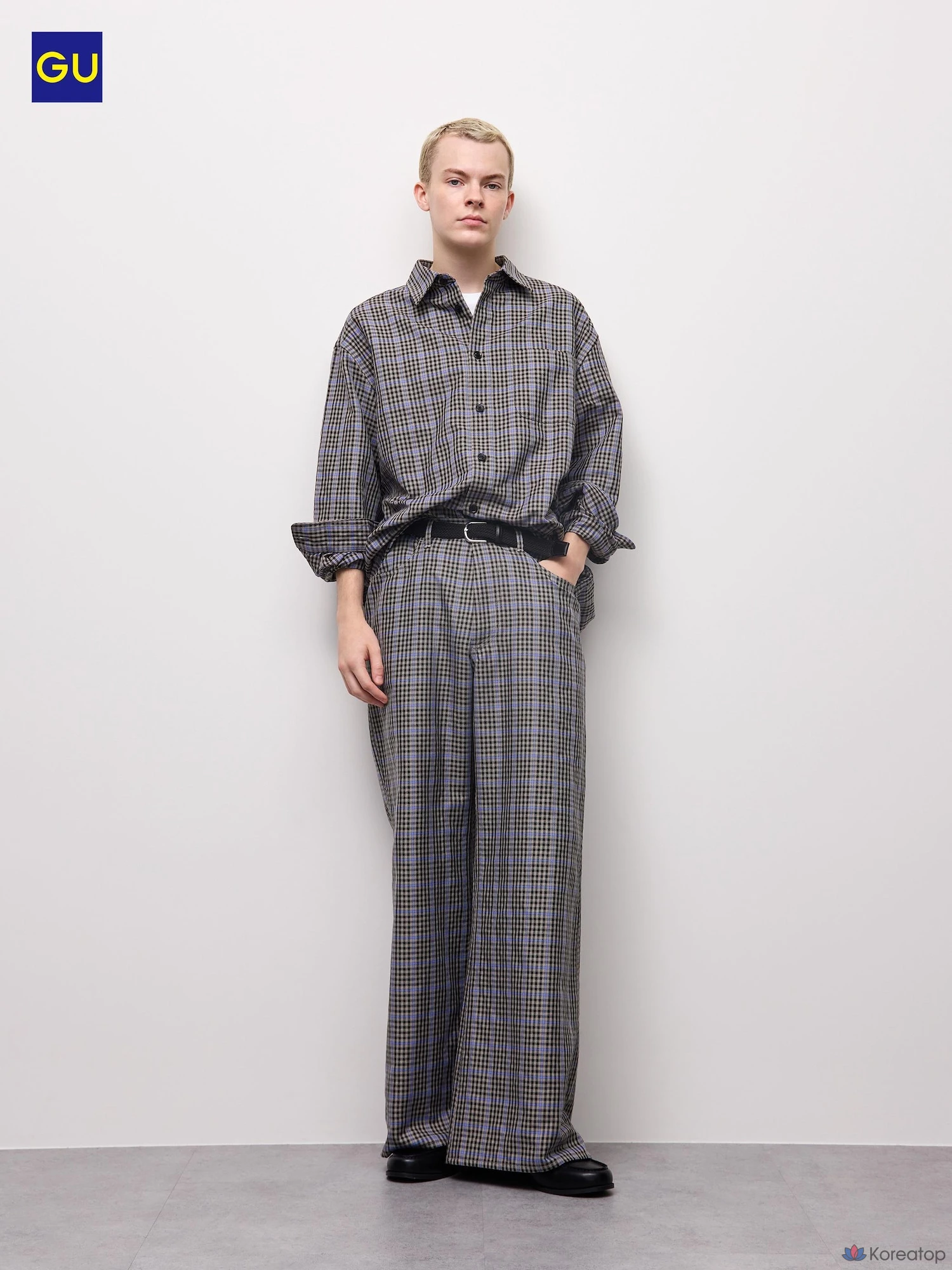 Брюки Uniqlo Check Wide Flare Pants