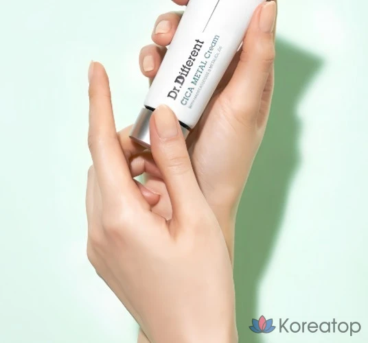 Набор Dr. Different Cica Metal Cream (основной продукт 50 г + мини-крем 10 г x 2 шт. + подушечки 10 шт., 2 набора), фото 3