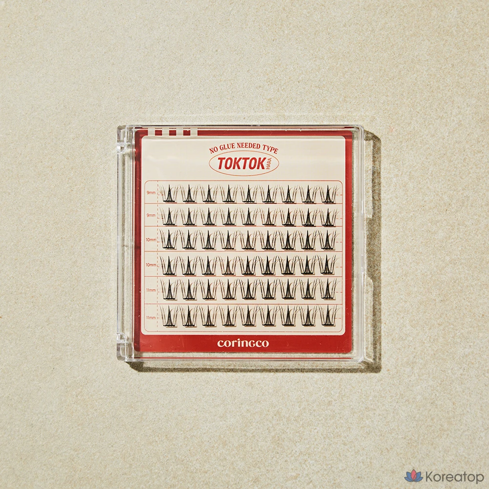 Накладные ресницы Corinco TokTok Hara без клея, цвет Cherry Cock, 1 шт.